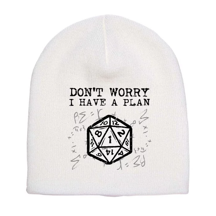 Rpg Gamer Dont Worry I Have Plan Short Acrylic Beanie