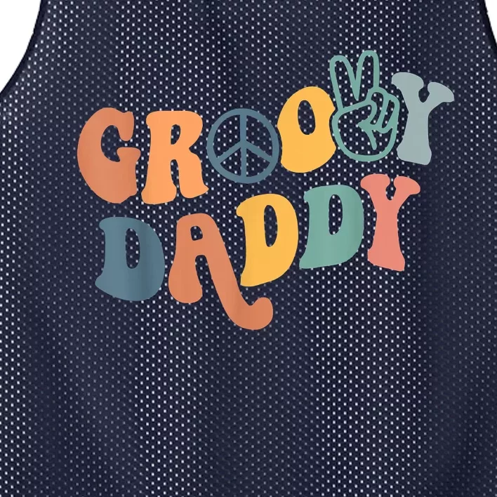 Retro Groovy Daddy Gifts For Dad Fathers Day Men Mesh Reversible Basketball Jersey Tank