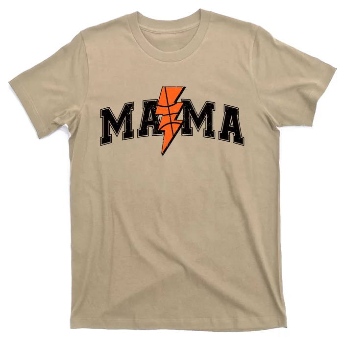 Retro Game Day Basketball Mama Mom Sport Lover T-Shirt