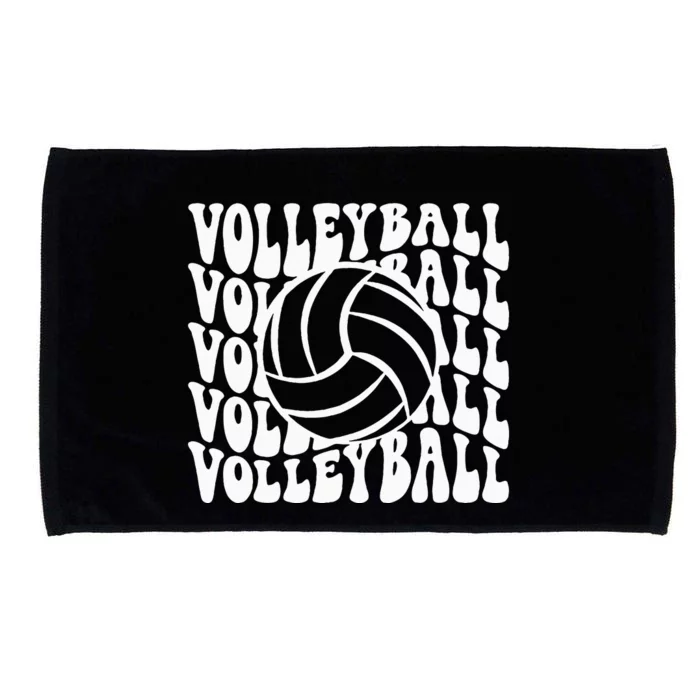 Retro Game Day Volleyball Player Vintage Sports Lover Microfiber Hand Towel