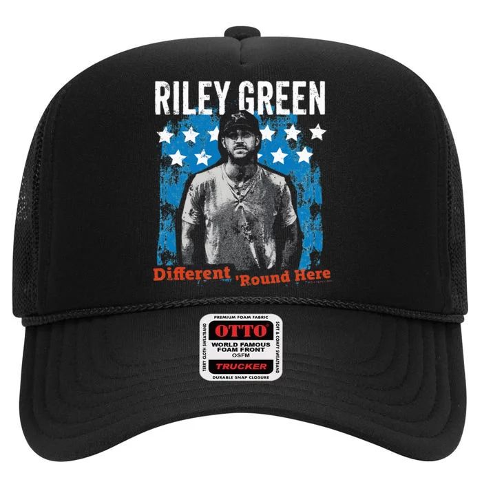 Riley Green Different Round Here High Crown Mesh Trucker Hat