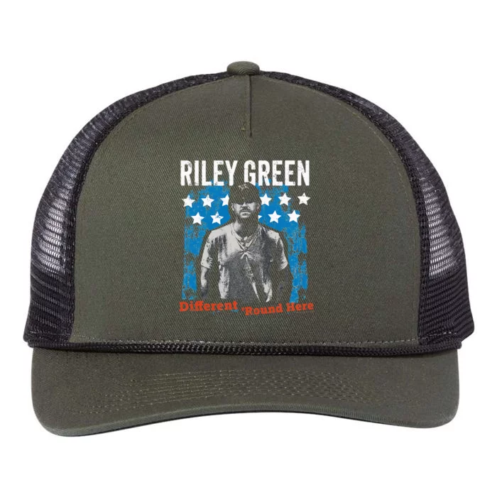 Riley Green Different Round Here Retro Rope Trucker Hat Cap