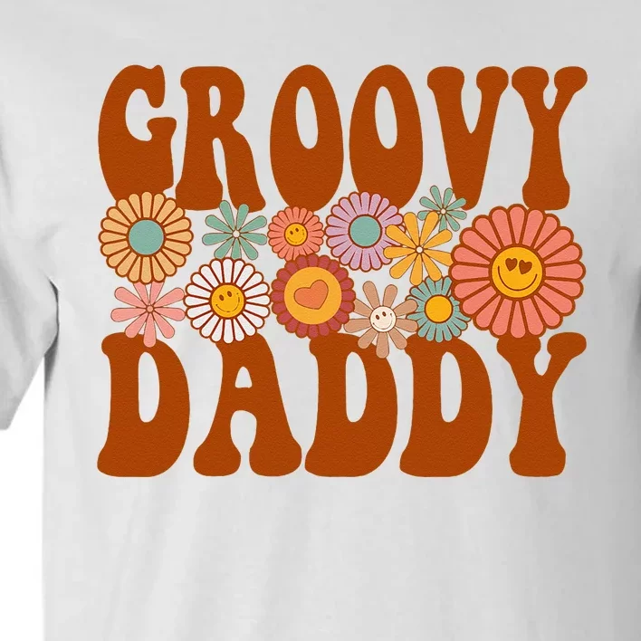 Retro Groovy Daddy Matching Family 1st Birthday Party Tall T-Shirt