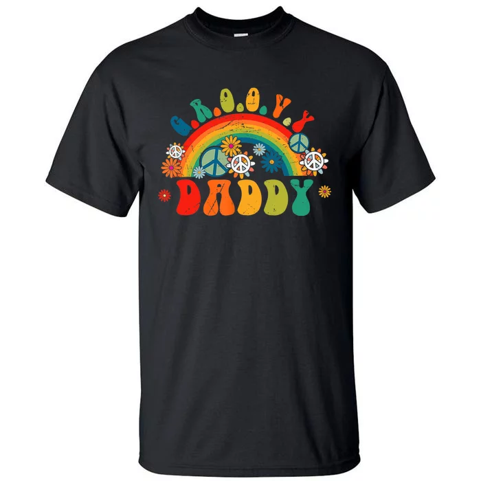 Retro Groovy Daddy Matching Family 1st Birthday Party Tall T-Shirt