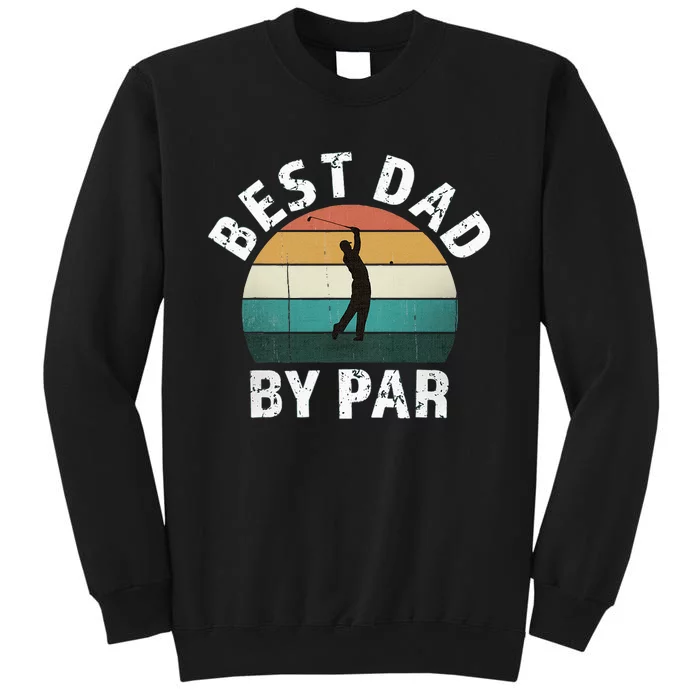 Retro Golfer Dad Fun Vintage Sunset Father Playing Golf Pun Sweatshirt