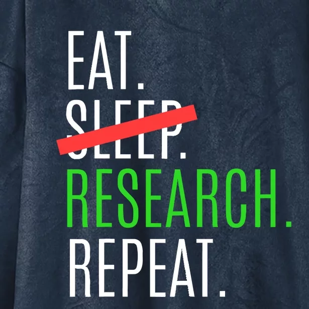 Researcher Gifts | Eat Sleep Research Repeat Hooded Wearable Blanket