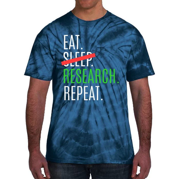 Researcher Gifts | Eat Sleep Research Repeat Tie-Dye T-Shirt