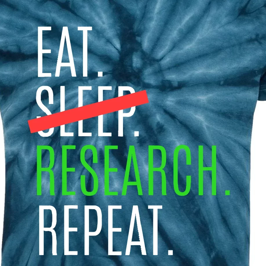 Researcher Gifts | Eat Sleep Research Repeat Kids Tie-Dye T-Shirt