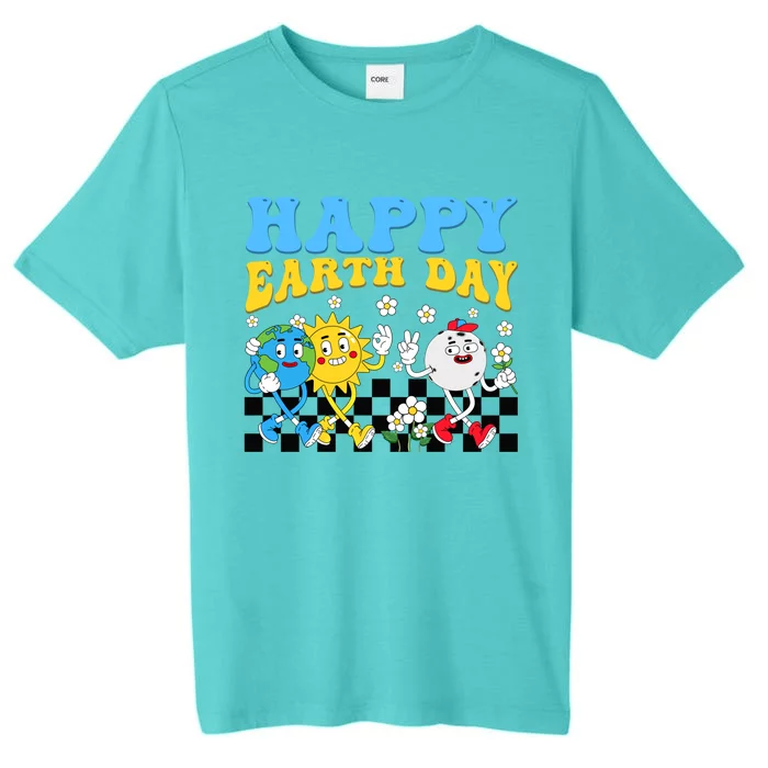 Retro Groovy Earth Day Save Our Planet Nature Environt Gift ChromaSoft Performance T-Shirt