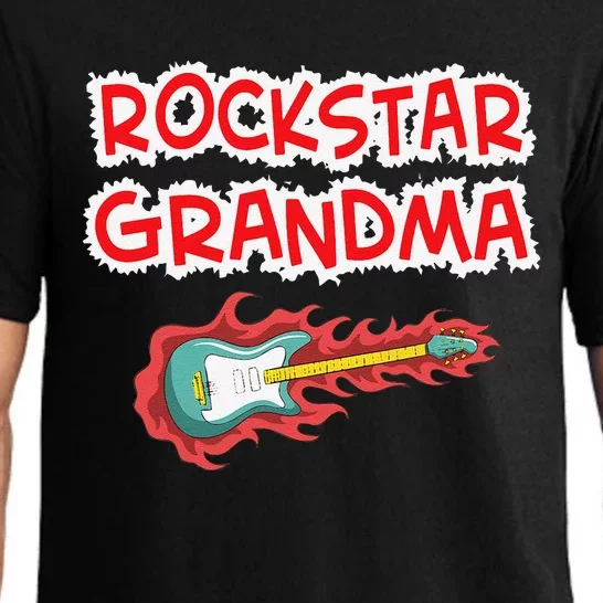 Rockstar Grandma Electric Guitar Rock Fan Mother Father Day Pajama Set