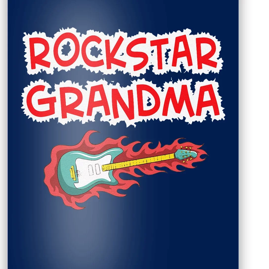 Rockstar Grandma Electric Guitar Rock Fan Mother Father Day Poster