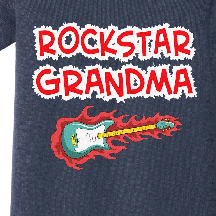 Rockstar Grandma Electric Guitar Rock Fan Mother Father Day Baby Bodysuit