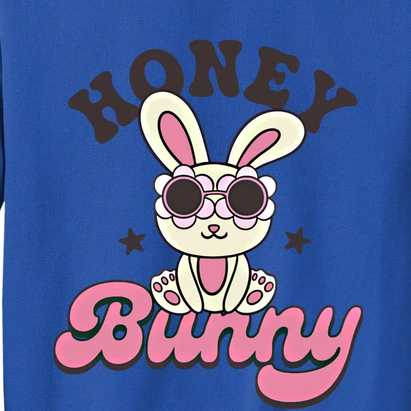 Retro Groovy Easter Honey Bunny Happy Easter Day Cute Bunny Gift Sweatshirt