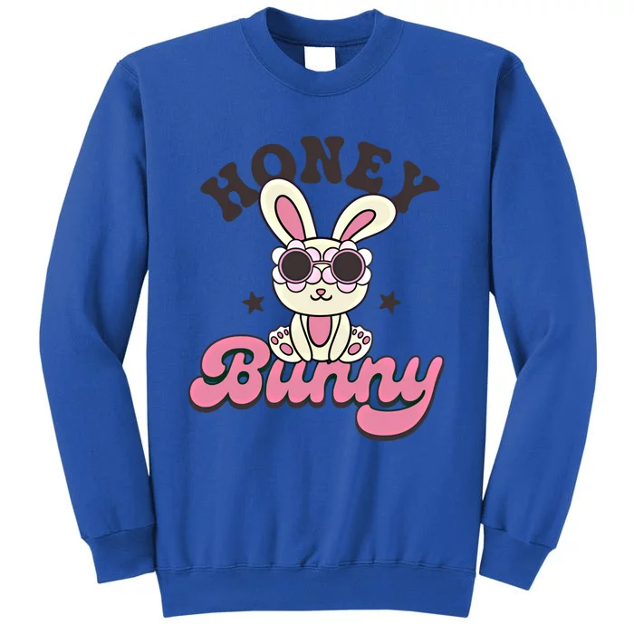 Retro Groovy Easter Honey Bunny Happy Easter Day Cute Bunny Gift Sweatshirt