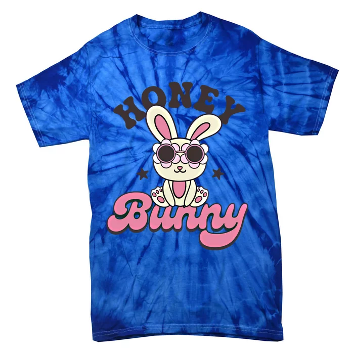 Retro Groovy Easter Honey Bunny Happy Easter Day Cute Bunny Gift Tie-Dye T-Shirt