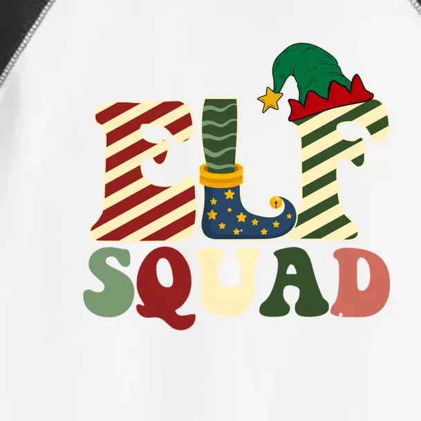 Retro Groovy Elf Squad Christmas Matching Family Xmas Pjs Great Gift Toddler Fine Jersey T-Shirt