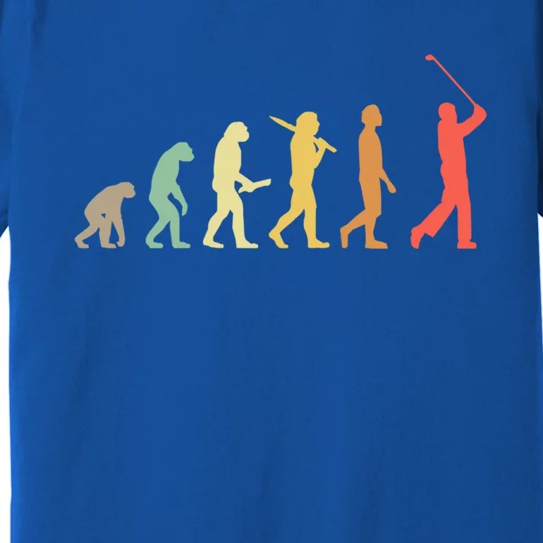 Retro Golf Evolution Gift For Golfers And Golf Players Gift Premium T-Shirt