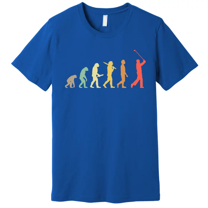 Retro Golf Evolution Gift For Golfers And Golf Players Gift Premium T-Shirt