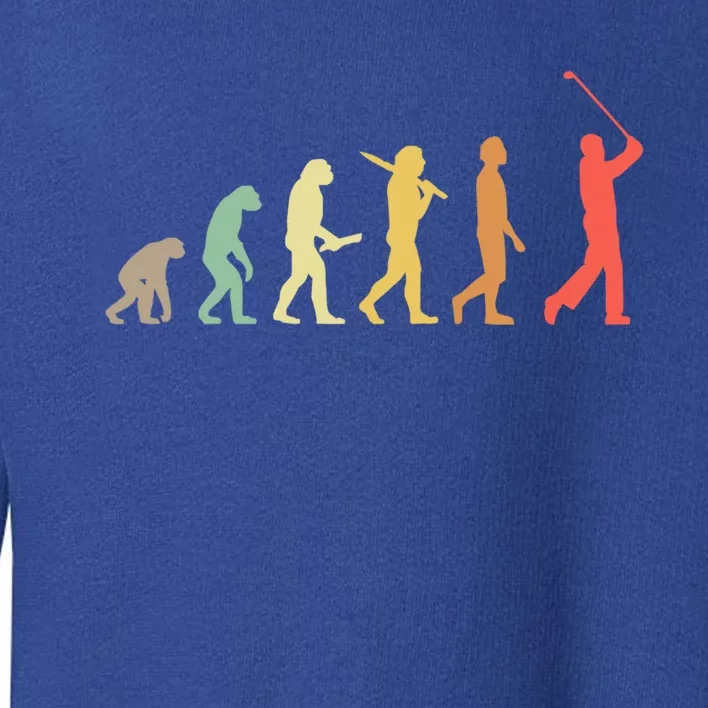 Retro Golf Evolution Gift For Golfers And Golf Players Gift Toddler Sweatshirt