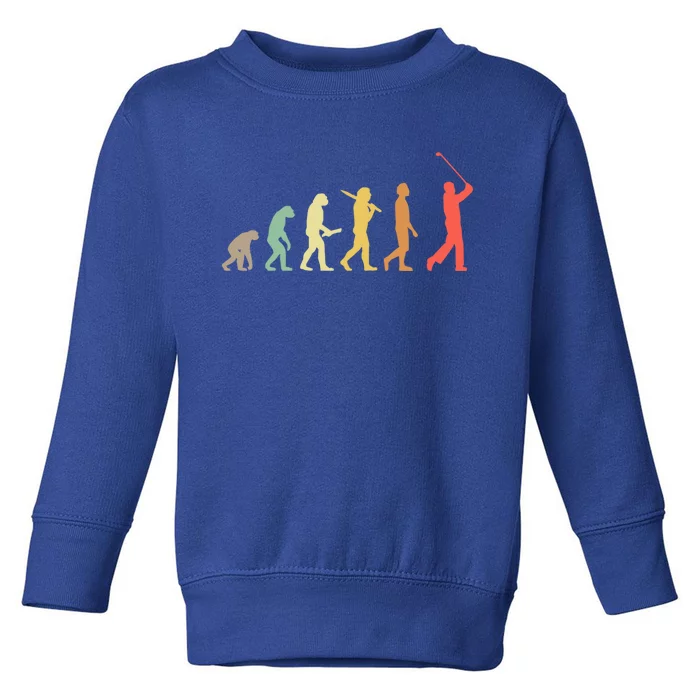 Retro Golf Evolution Gift For Golfers And Golf Players Gift Toddler Sweatshirt