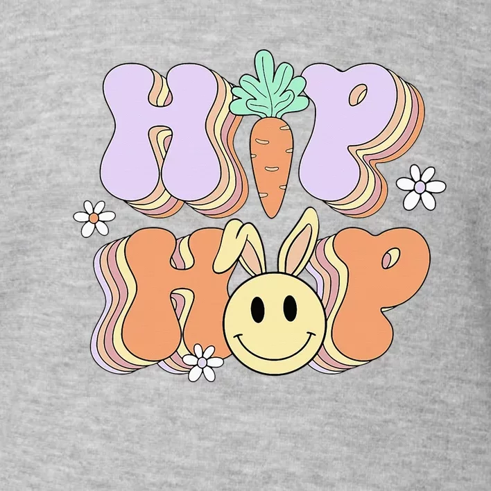 Retro Groovy Easter Day Hip Hop Cute Rabbit Bunny Carrot Toddler Sweatshirt