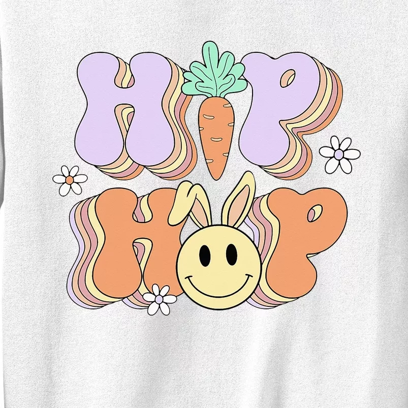 Retro Groovy Easter Day Hip Hop Cute Rabbit Bunny Carrot Sweatshirt