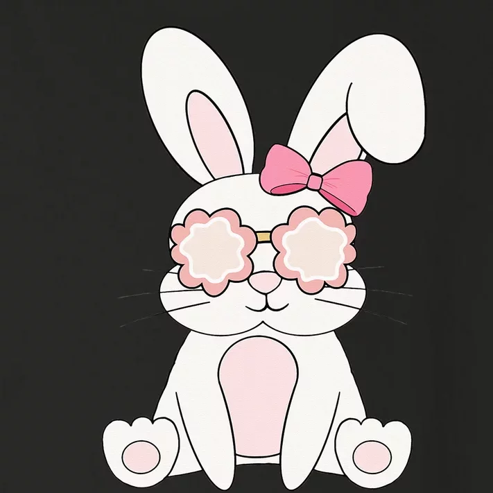 Retro Groovy Easter Rabbit Bunny Happy Easter Day Cute Bunny Toddler Long Sleeve Shirt