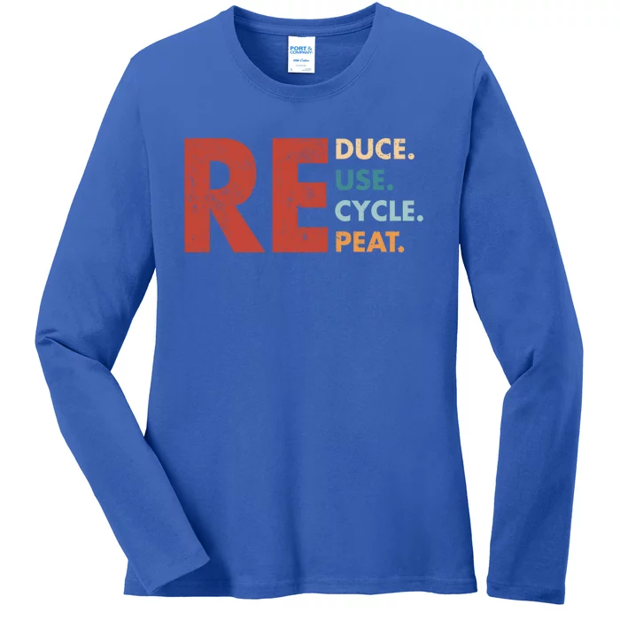 Renewable Green Energy Reduce Reuse Recycle Gift Cute Gift Ladies Long Sleeve Shirt