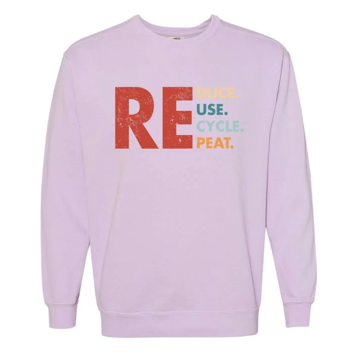 Renewable Green Energy Reduce Reuse Recycle Gift Cute Gift Garment-Dyed Sweatshirt