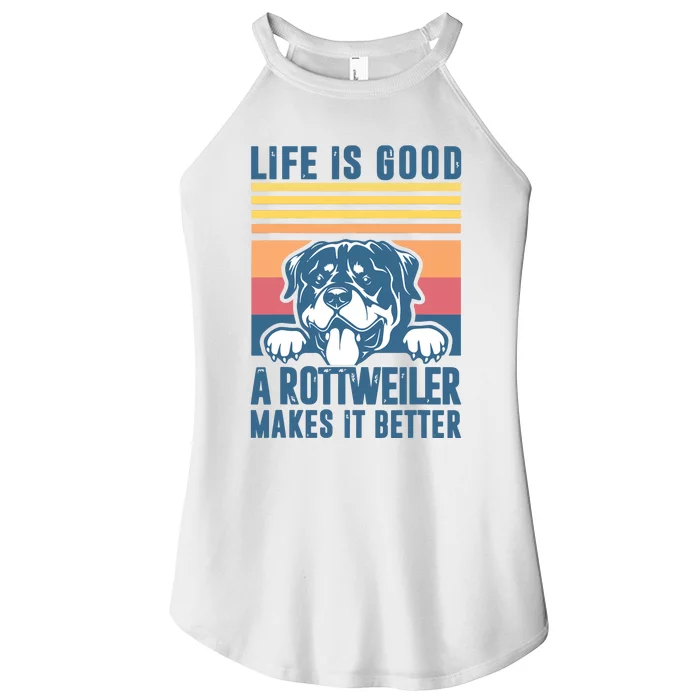 Rottweiler Gifts For Men Women Rottweiler Mom Dad Rottweiler Women’s Perfect Tri Rocker Tank