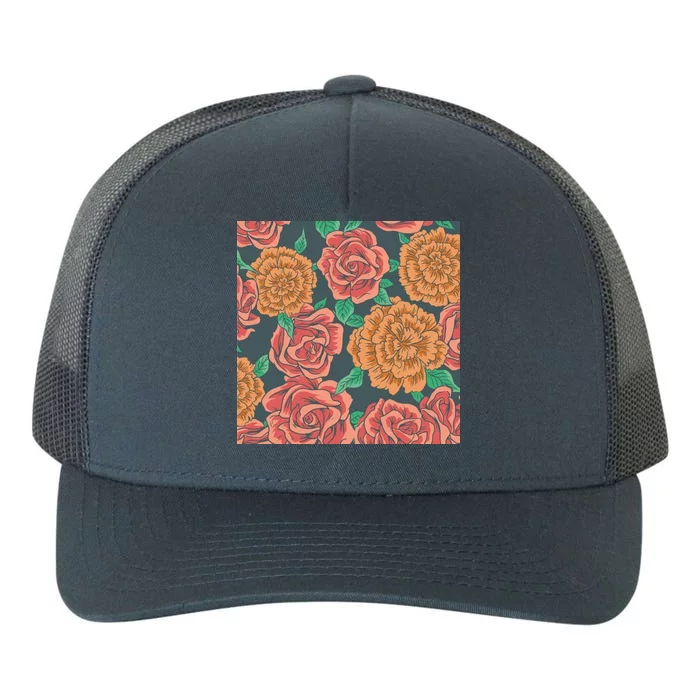 Rose Garden Flower Nature Yupoong Adult 5-Panel Trucker Hat