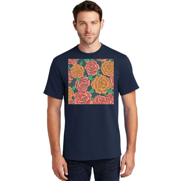 Rose Garden Flower Nature Tall T-Shirt