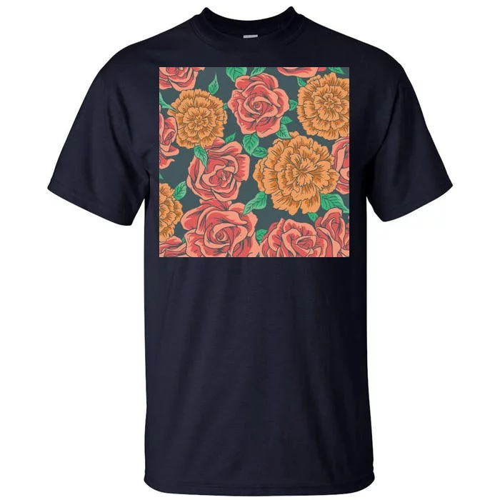 Rose Garden Flower Nature Tall T-Shirt