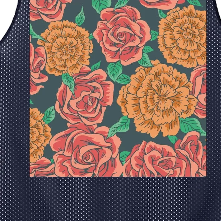 Rose Garden Flower Nature Mesh Reversible Basketball Jersey Tank