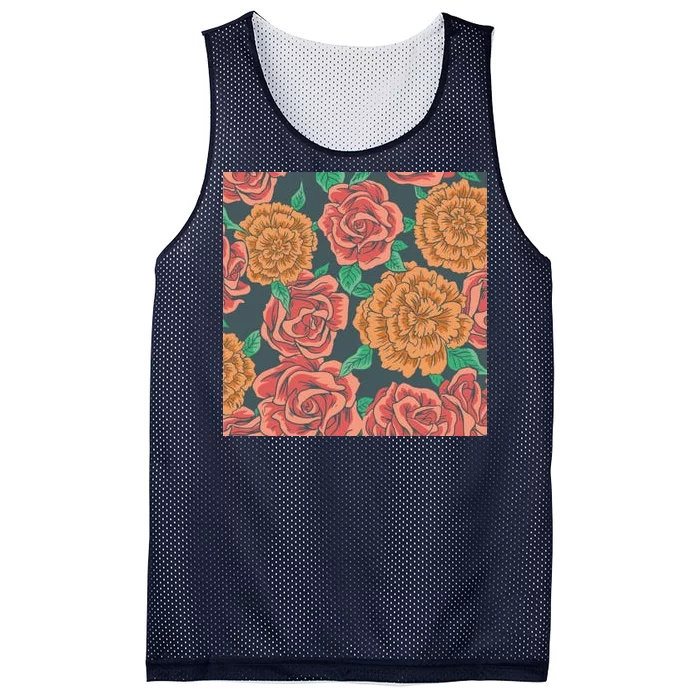 Rose Garden Flower Nature Mesh Reversible Basketball Jersey Tank