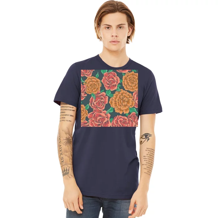 Rose Garden Flower Nature Premium T-Shirt