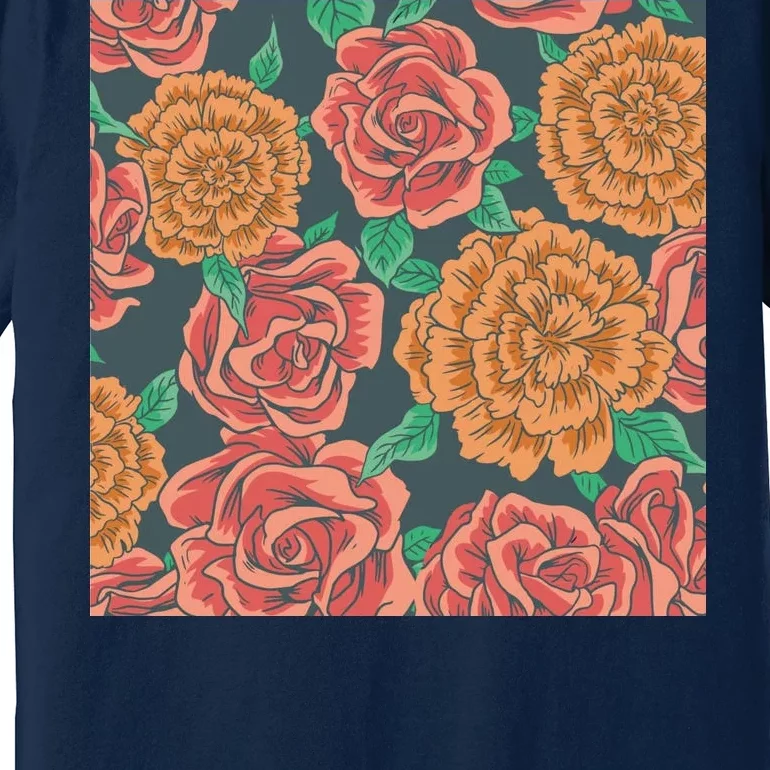 Rose Garden Flower Nature Premium T-Shirt