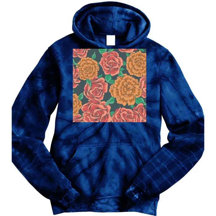 Rose Garden Flower Nature Tie Dye Hoodie