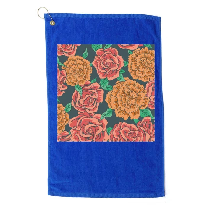 Rose Garden Flower Nature Platinum Collection Golf Towel