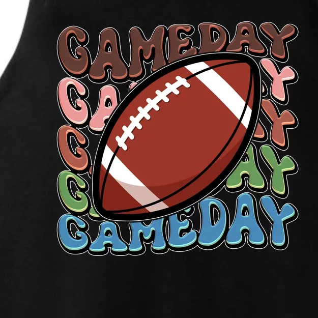 Retro Gameday Football Sports Fan Ladies Tri-Blend Wicking Tank