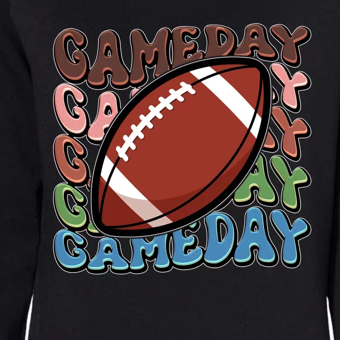 Retro Gameday Football Sports Fan Womens California Wash Sweatshirt