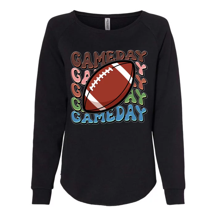 Retro Gameday Football Sports Fan Womens California Wash Sweatshirt