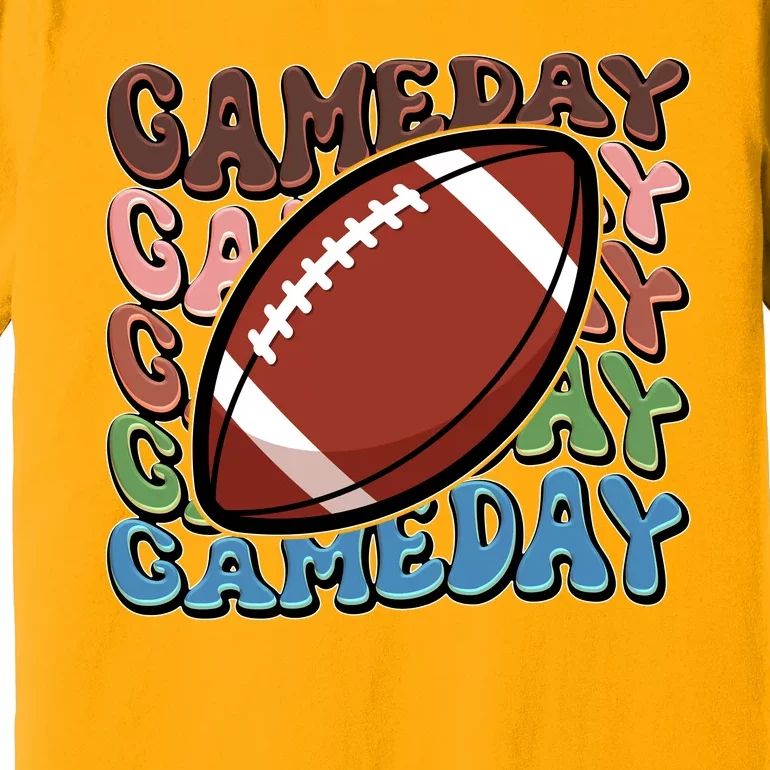 Retro Gameday Football Sports Fan Premium T-Shirt