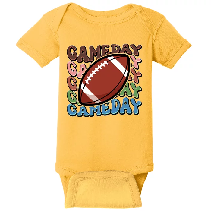 Retro Gameday Football Sports Fan Baby Bodysuit