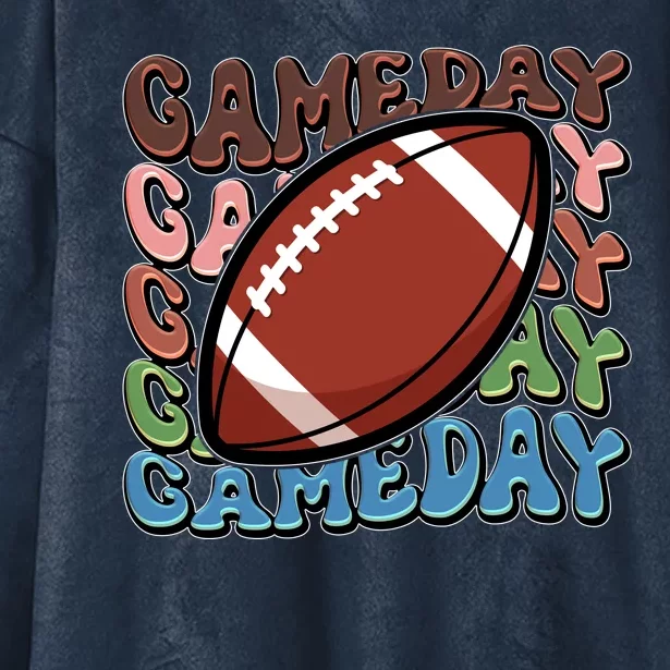 Retro Gameday Football Sports Fan Hooded Wearable Blanket