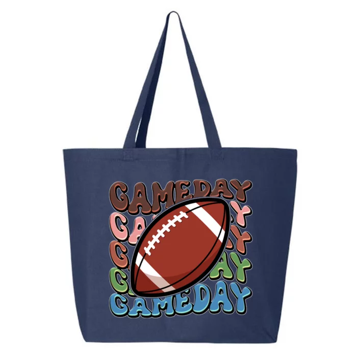 Retro Gameday Football Sports Fan 25L Jumbo Tote