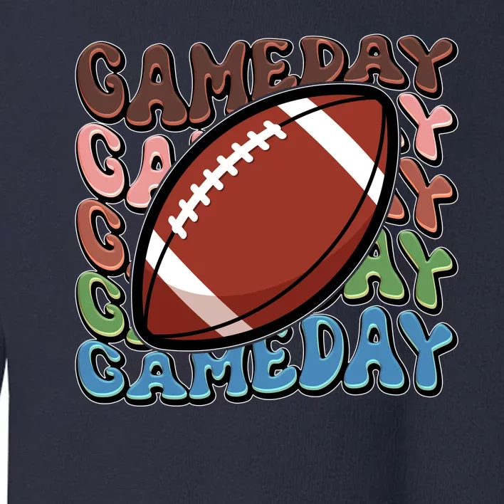 Retro Gameday Football Sports Fan Toddler Sweatshirt