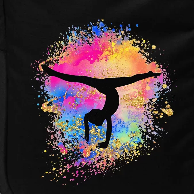 Rainbow Gymnastics Female Gymnast Silhouette HandStand Impact Tech Backpack