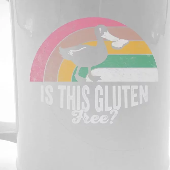 Retro Gluten Free Meaningful Gift Is This Gluten Free? Gluten Allergy Gift Front & Back Beer Stein