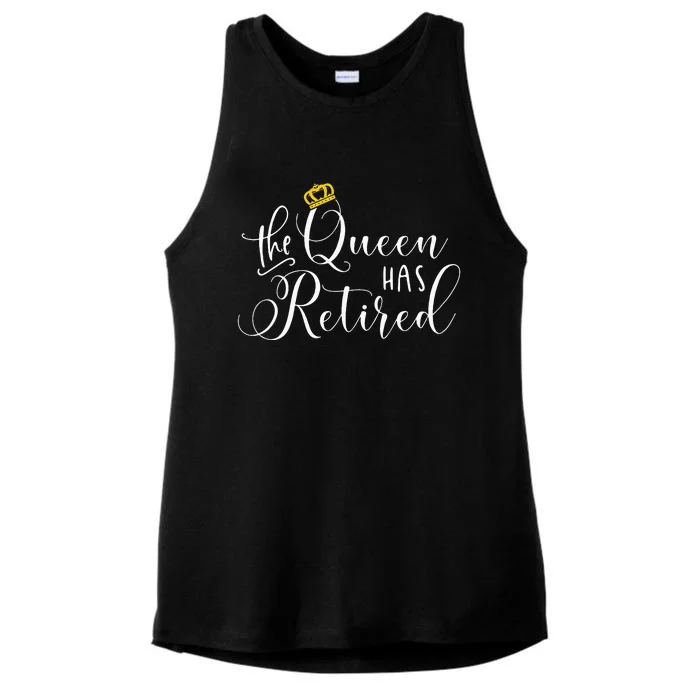 Retirement Gift For Women Queen Funny Ladies Tri-Blend Wicking Tank